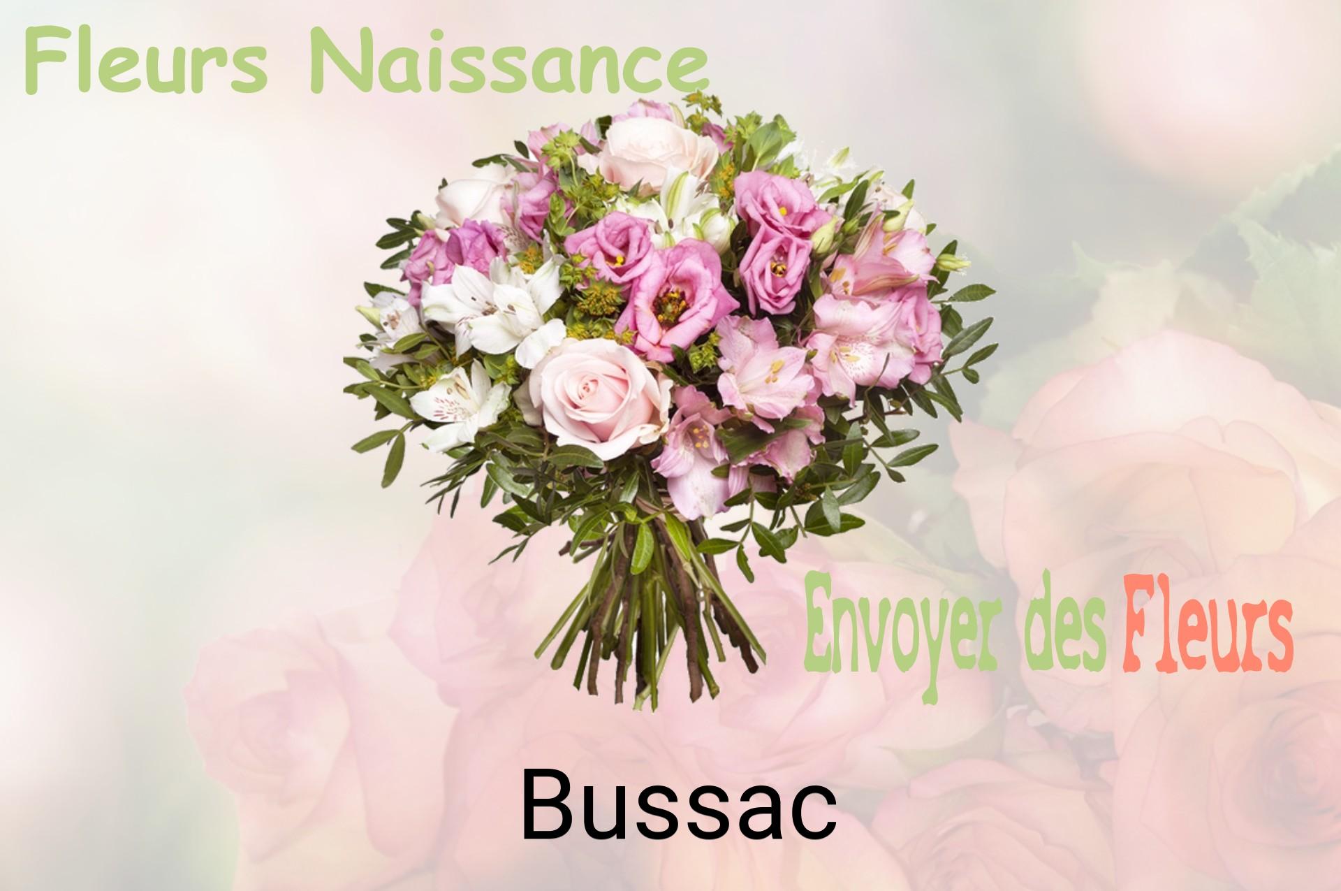 Bouquet de fleurs de naissance livré à Bussac